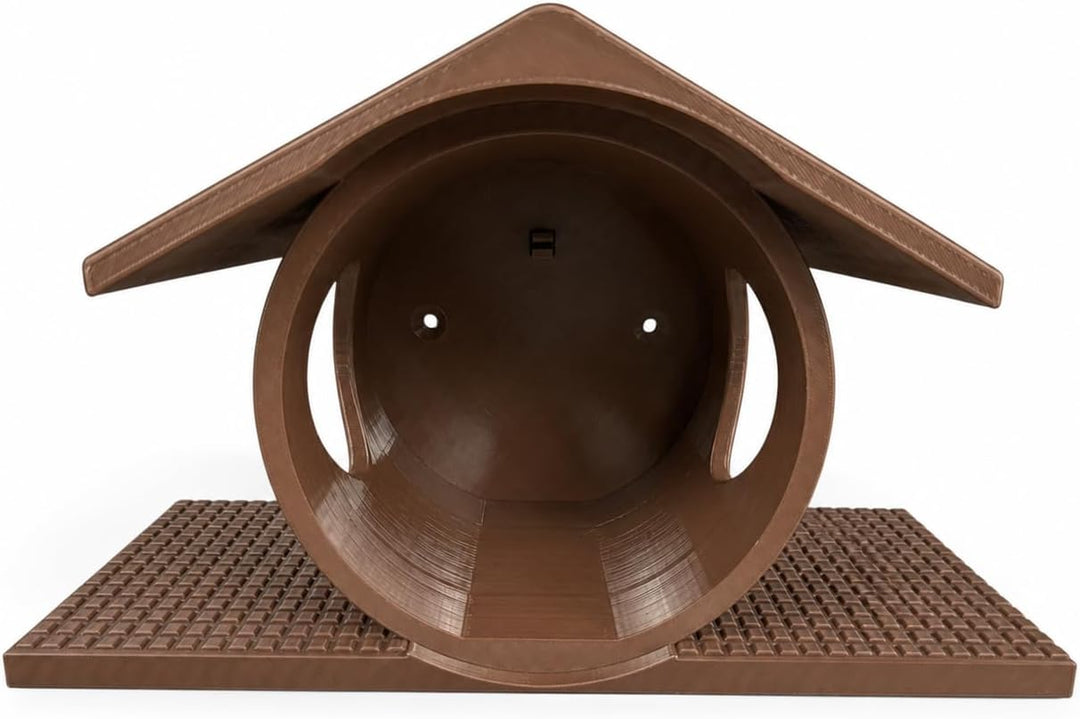 Eichhörnchen Futterhaus mit seitlichen Rundöffnungen - Leicht zu befüllen Dank herausnehmbarer Kartu