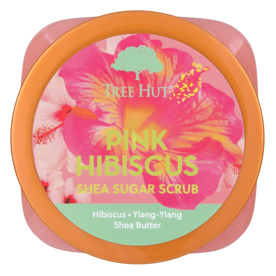 Tree Hut Pink Hibiscus Shea Sugar Scrub | Peeling-Körperpeeling entfernt abgestorbene, trockene Haut