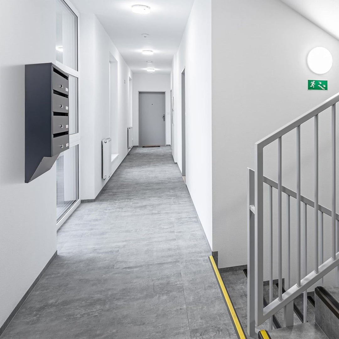Profirst Briefkastenanlage Maildrop 4 Anthrazit Stahl Zylinderschloss je 2 Schlüssel für 4 Parteien