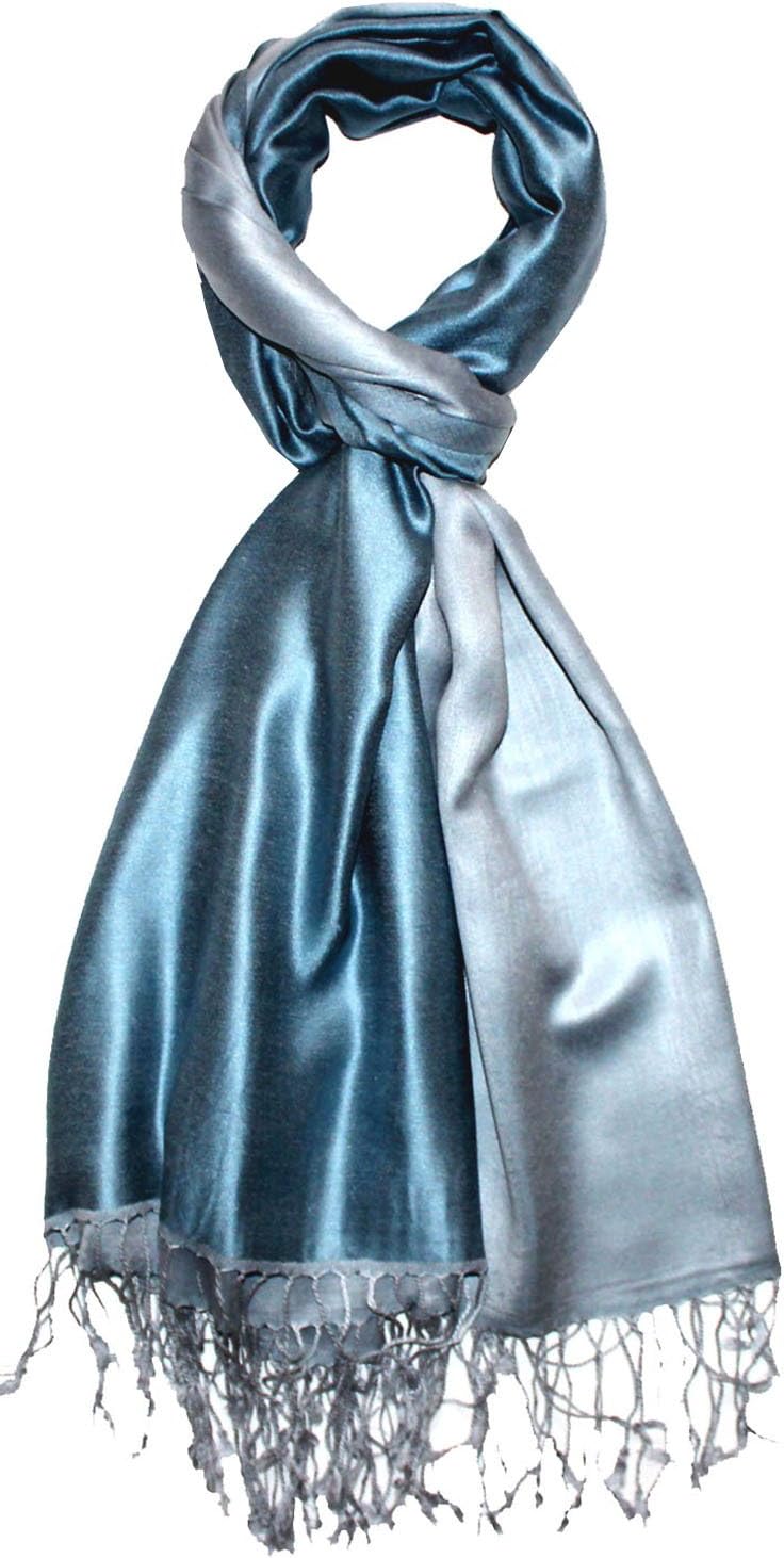 Lorenzo Cana Damen Pashmina Wendeschal 70% Seide 30% Viskose Schaltuch 70 x 190 cm zweifarbig Schal