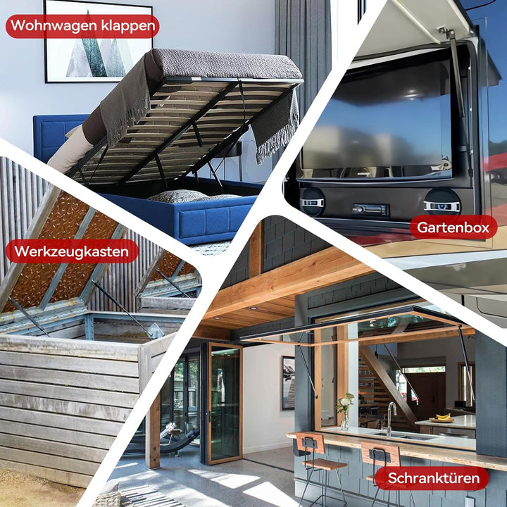 Vepagoo Universal 400MM 600N 60KG Gasdruckfeder Gtossdämpfer Gasdruckzylinder für Wohnmobil Deckel B