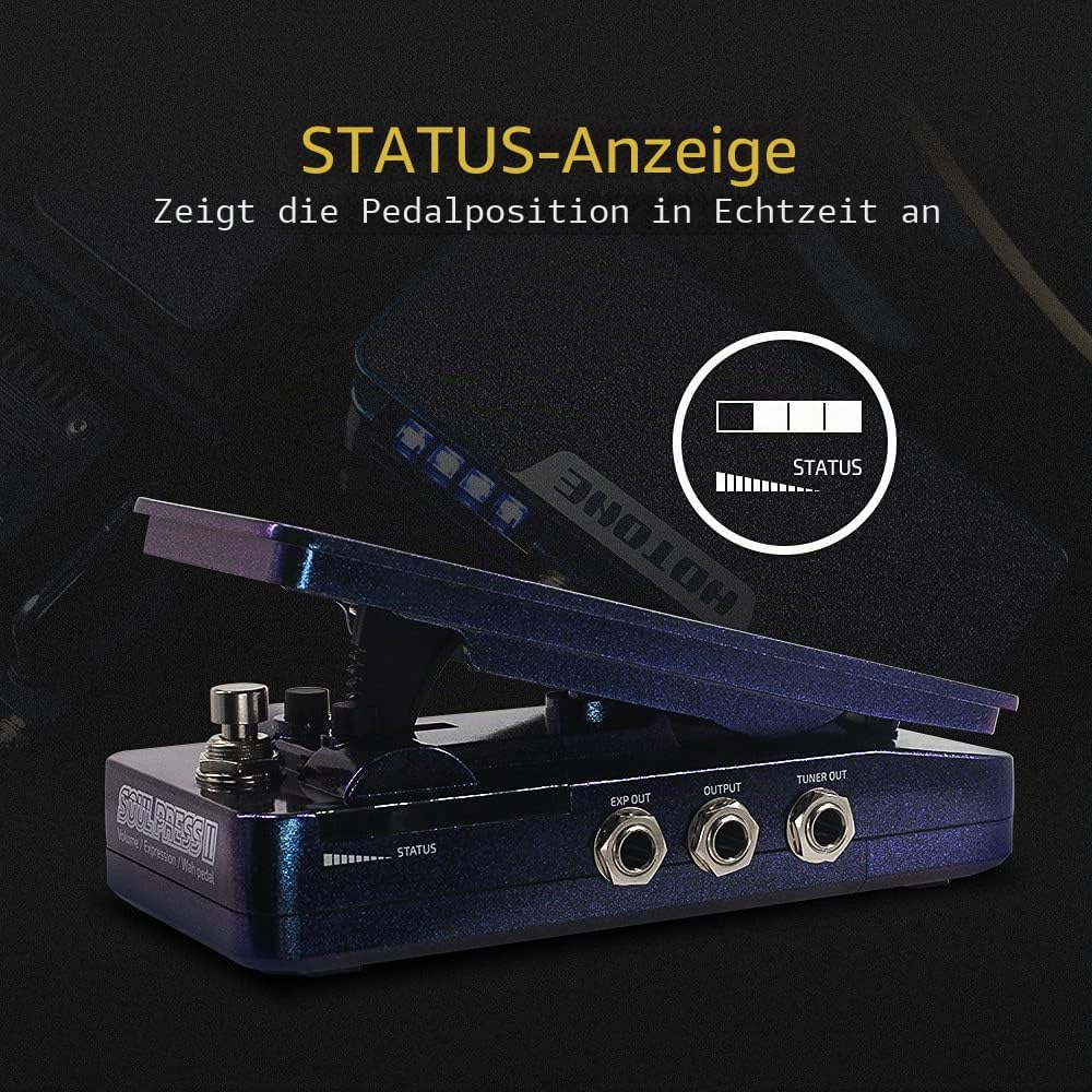Hotone WAH AKTIV Volume Passive Expression 4 in 1 Gitarre Effektpedal schaltbar mit sichtbaren Gitar