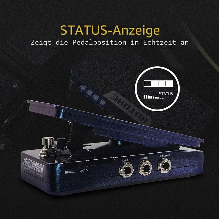 Hotone WAH AKTIV Volume Passive Expression 4 in 1 Gitarre Effektpedal schaltbar mit sichtbaren Gitar