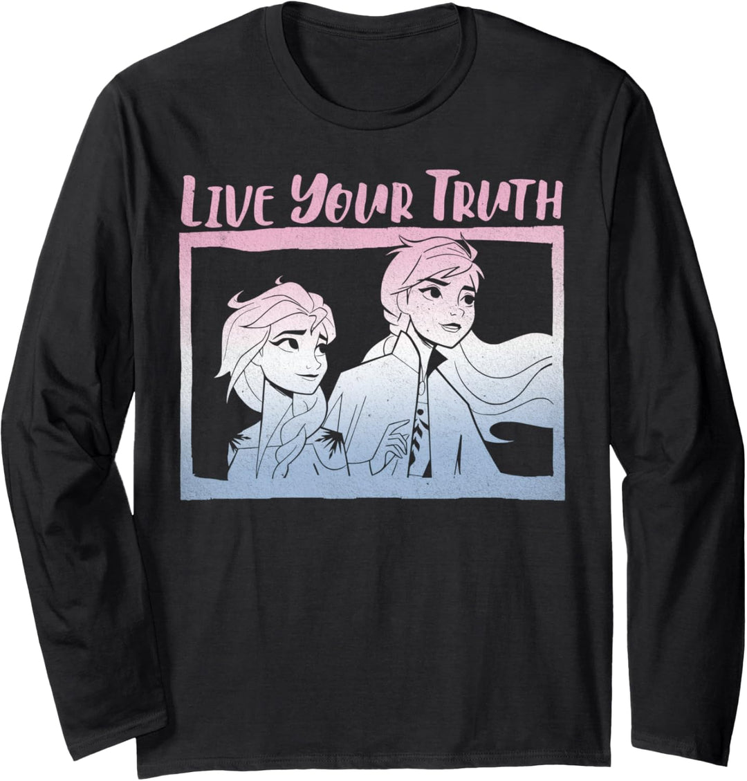 Disney Frozen 2 Anna & Elsa Live Your Truth Gradient Langarmshirt