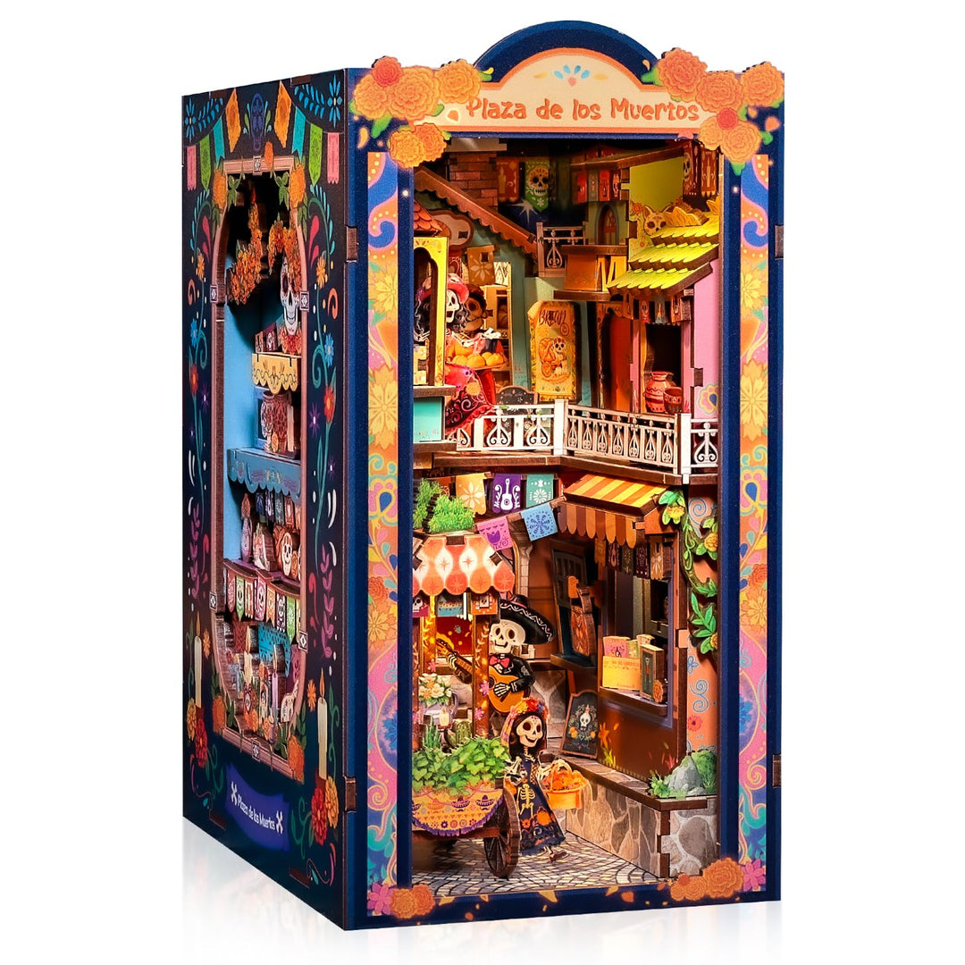 CUTEBEE Book Nook Kit - DIY Puppenhaus Bastelset Erwachsene, Miniatur Haus Selber Bauen, 3D Holzpuzz