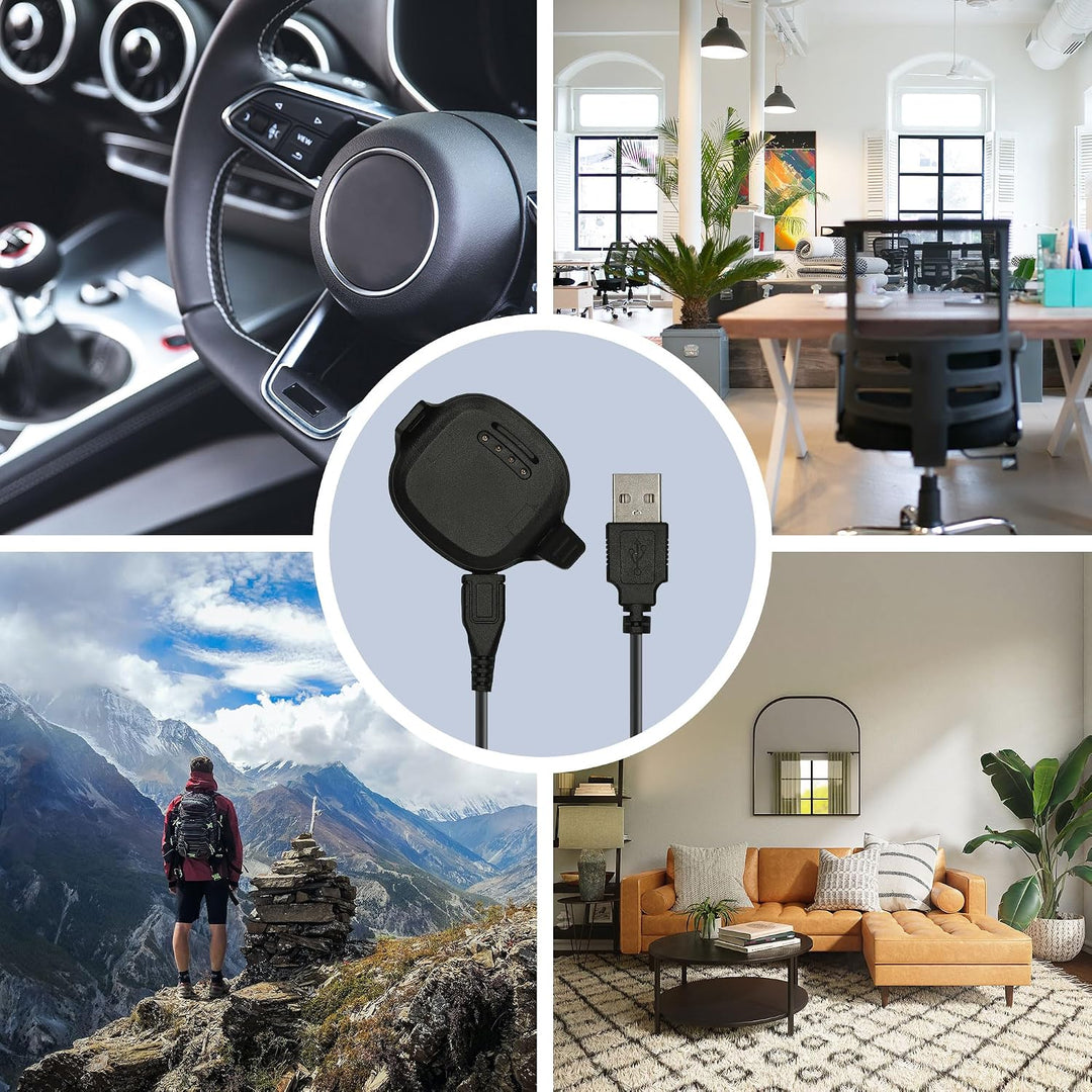 kwmobile USB Kabel Charger kompatibel mit Garmin Forerunner 10/15 Ladekabel - Smart Watch Ersatzkabe