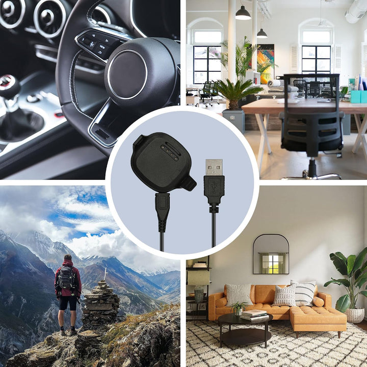 kwmobile USB Kabel Charger kompatibel mit Garmin Forerunner 10/15 Ladekabel - Smart Watch Ersatzkabe