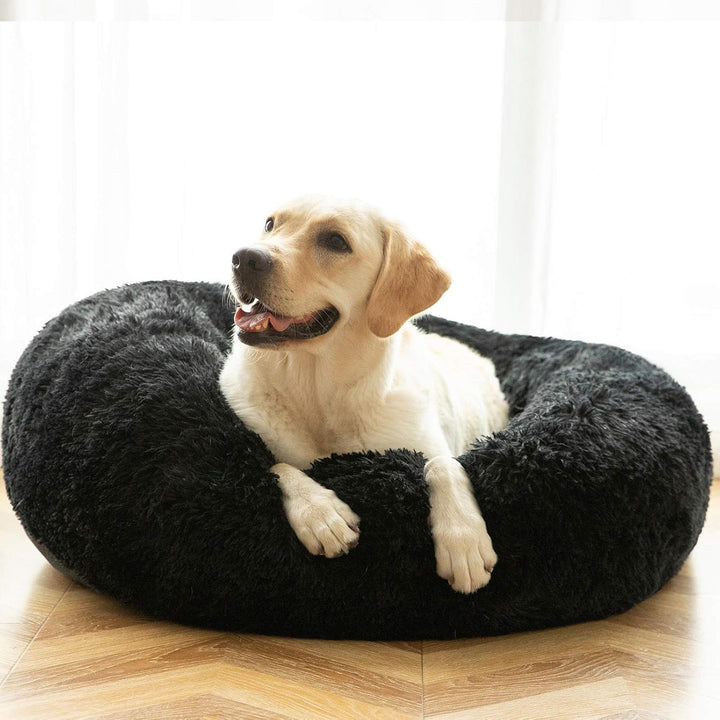 HACHIKITTY Hundebetten, beruhigendes Donut-Kuschelbett, für grosse Hunde, beruhigendes Bett, Grösse