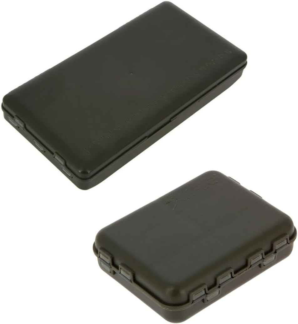 Tacklebox Set mit Magnetverschluss - Köderbox zum Angeln zweiseitig mit vielen Fächern Angelbox in g