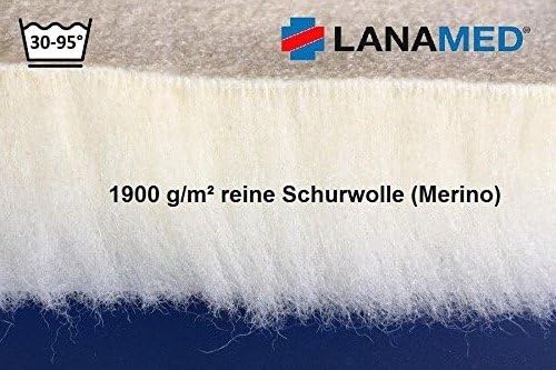 Antidekubitus Bettauflage aus Ultra-dichter Schurwolle LANAMED 50 x 80cm. Druckentlastend, scherkraf