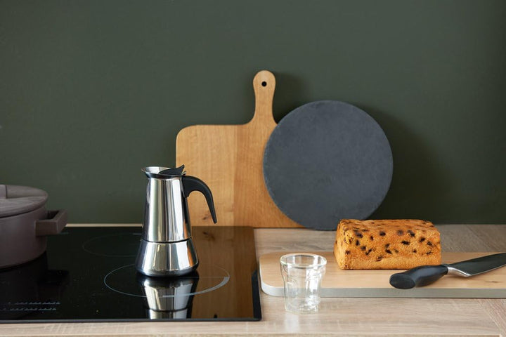 LEOPOLD Cafetera espresso inox TREVI- 4 tazas
