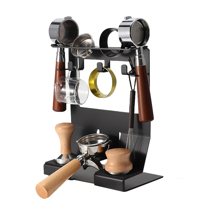 Tissting Barista Regal für Siebträger, 23 x 14 x 29 cm Eisen Kaffee Tamper Station Kaffeefilter Halt