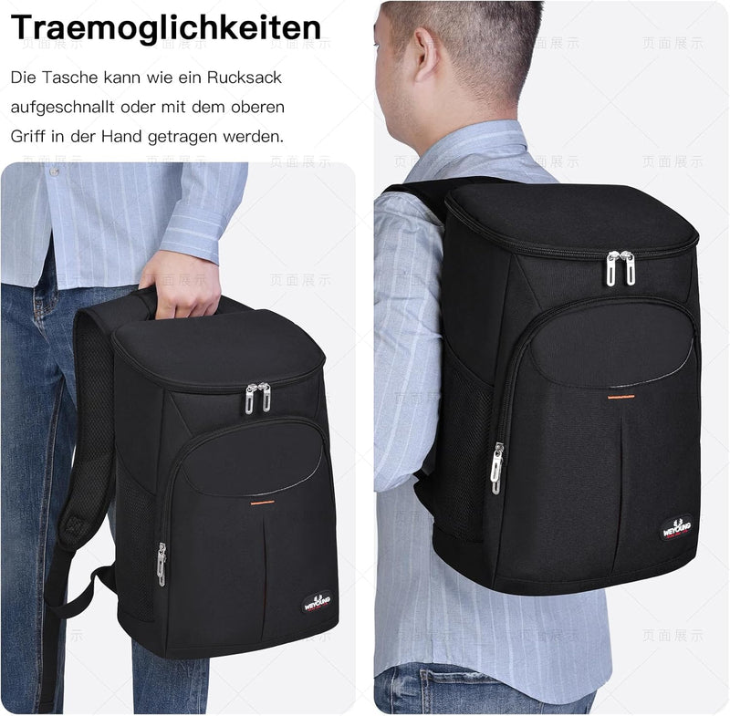 QINGLOU 25L Kühl Rucksack Kühlrucksack Kühltasche Picknicktasche Gross Isoliert isolierte Kühltasche
