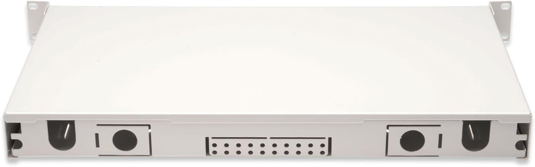 DIGITUS LWL Spleissbox 12 Kupplungen - LC - OS2-1HE 19-Zoll - Single-Mode Duplex - Mit Spleiss-Kasse