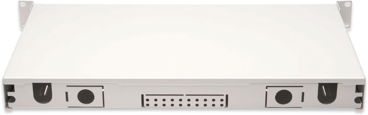 DIGITUS LWL Spleissbox 12 Kupplungen - LC - OS2-1HE 19-Zoll - Single-Mode Duplex - Mit Spleiss-Kasse