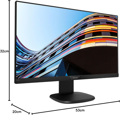 Philips 243S7EHMB - 24 Zoll FHD Monitor, höhenverstellbar (1920x1080, 60 Hz, VGA, HDMI) schwarz HDMI