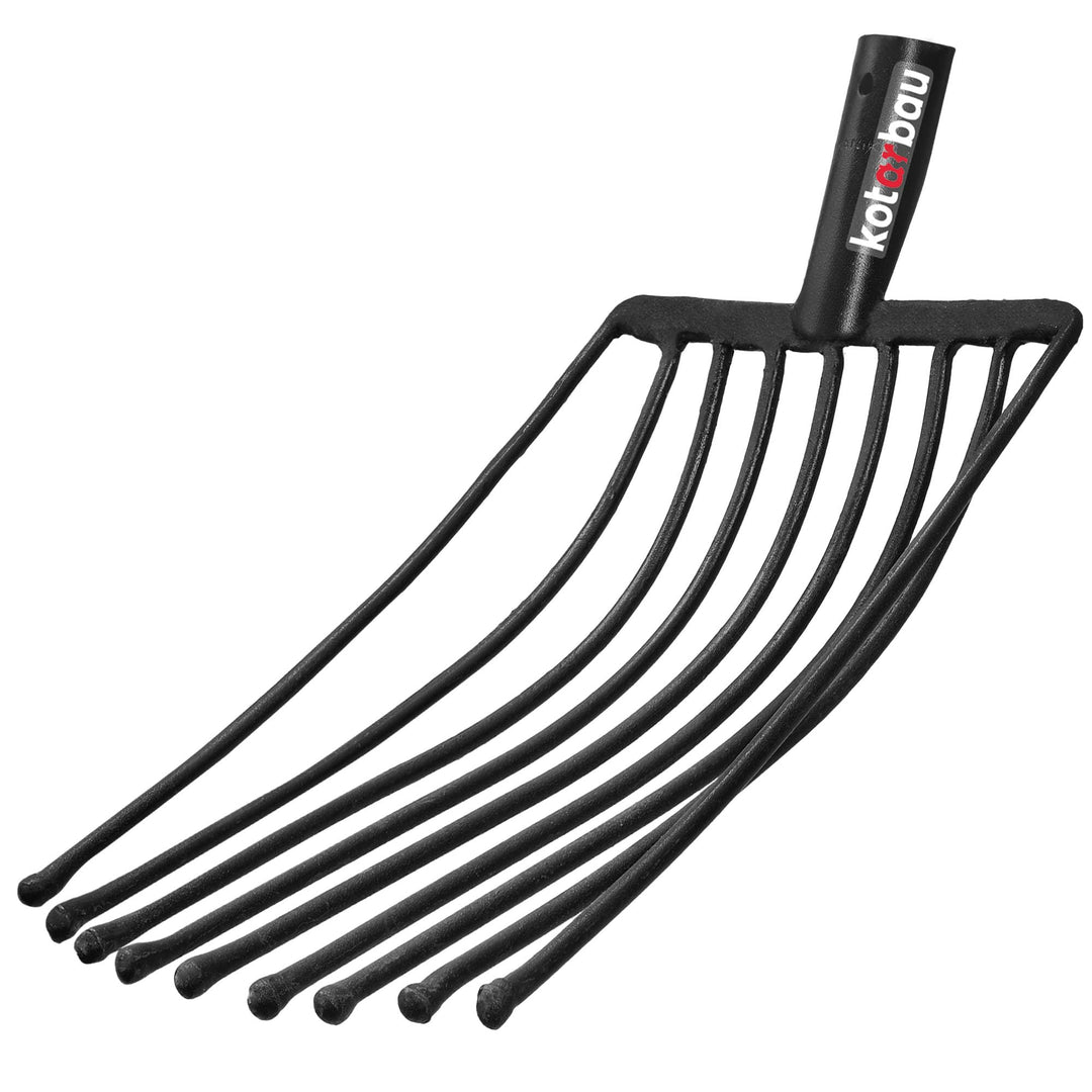 KOTARBAU® Forke 9 Zinken Heugabel Mistgabel Mistforke Gartengabel Gartenforke Dunggabel Spatengabel