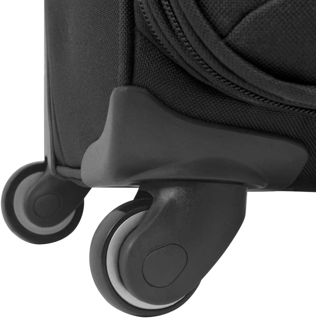 vidaXL 3X Reisekoffer Schwarz Weichgepäck Trolley Handgepäck Kofferset Koffer, Schwarz