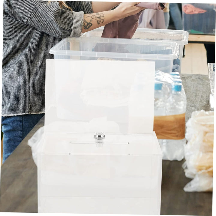 TOYANDONA Kasten Geldhalter Aktionsbox Box Transparent Geld Sparen Karten Aufbewahrungsbox Geldglas