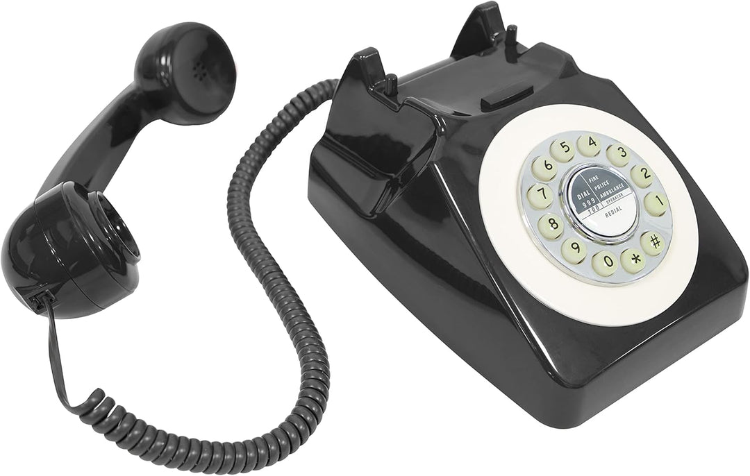 Benross 44520 Classic Retro Vintage Style Home Telefon – Schwarz, Schwarz