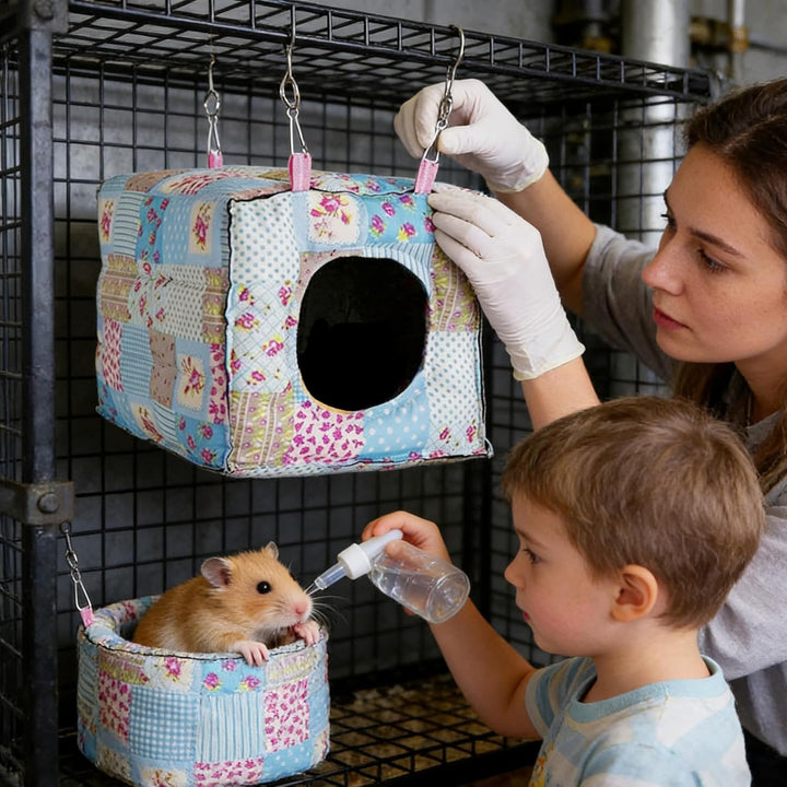 Hängematte für Kleintiere Frettchen Ratte Meerschweinchen Hamster Chinchilla, Luxus Hängematte, Klei