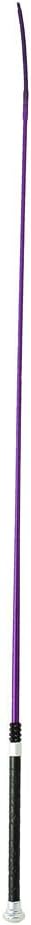Horze Lightweight Dressage Whip with Bling and Leather Grip Handle Violet(PU) 110, Violet(PU) 110