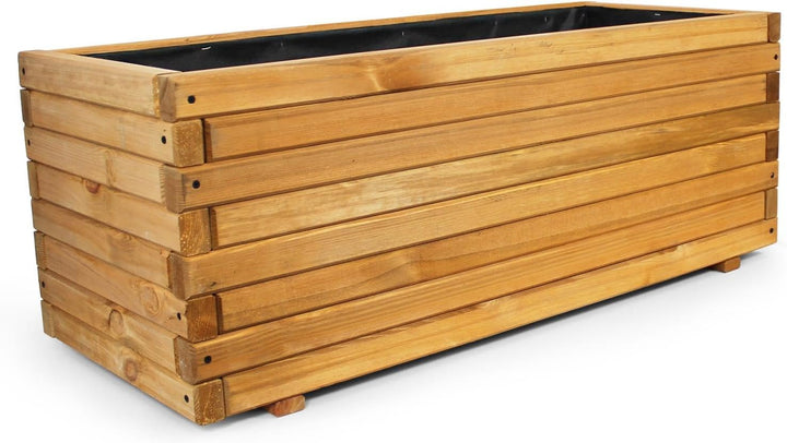 BooGardi Pflanzkasten aus Holz · in 10 Grössen · 100cm · Blumenkasten · Hochbeet · Garten Balkon Ter