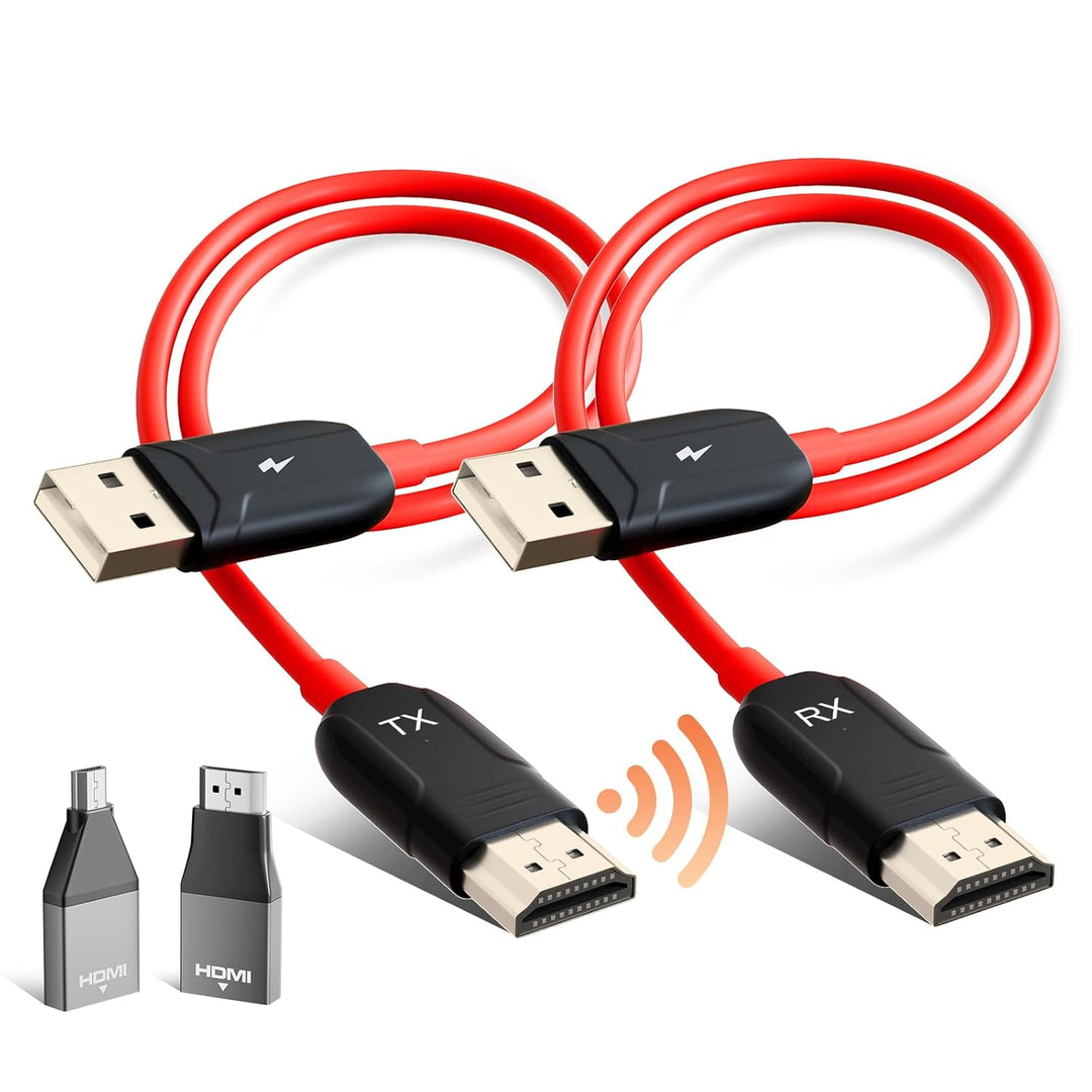 LXJADAP Wireless HDMI Transmitter and Receiver,1080P HD Funk HDMI Funkübertragung für Streaming Vide