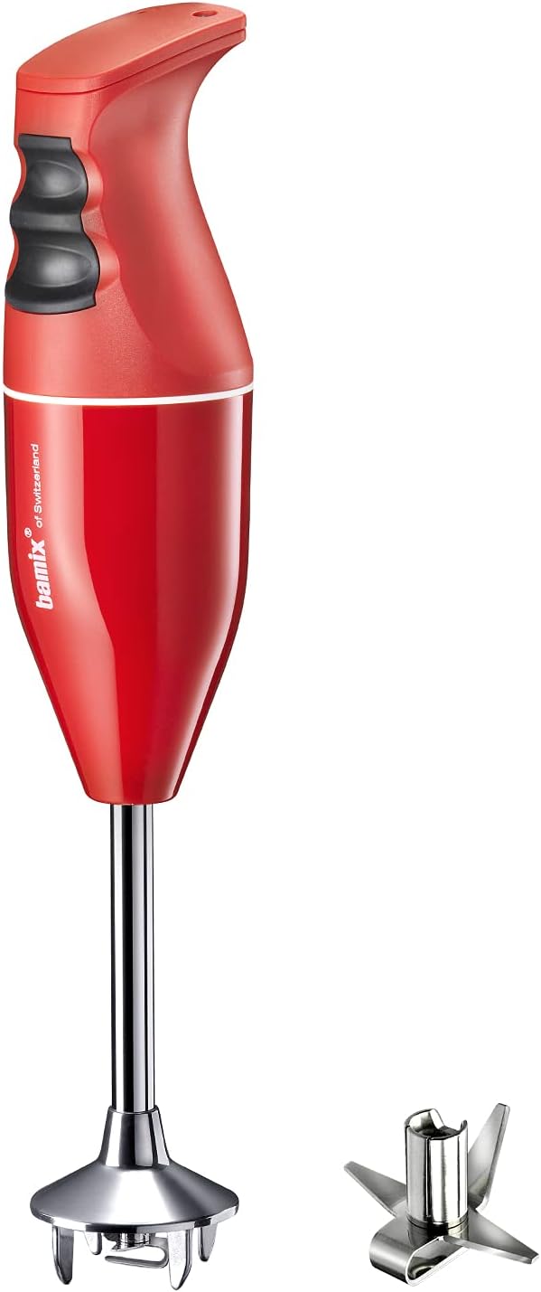 bamix Stabmixer Set EO140 CLASSIC inkl. Multifunktionsmesser aus Edelstahl, 140 Watt, 2-Stufen, Made