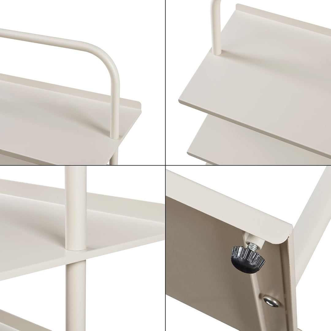 [en.casa] Schuhregal schmal Poytya mit 3 Ebenen Metall 73 x 60 x 32 cm Schuhständer für 6 Paare Schu