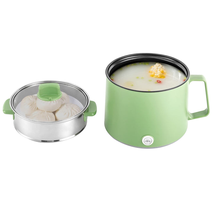 Tragbarer Multifunktions-Reiskocher, 1,7 l Antihaft-Dampfgarer, Mini-Kochtopf, tragbarer Mini-Nudelk