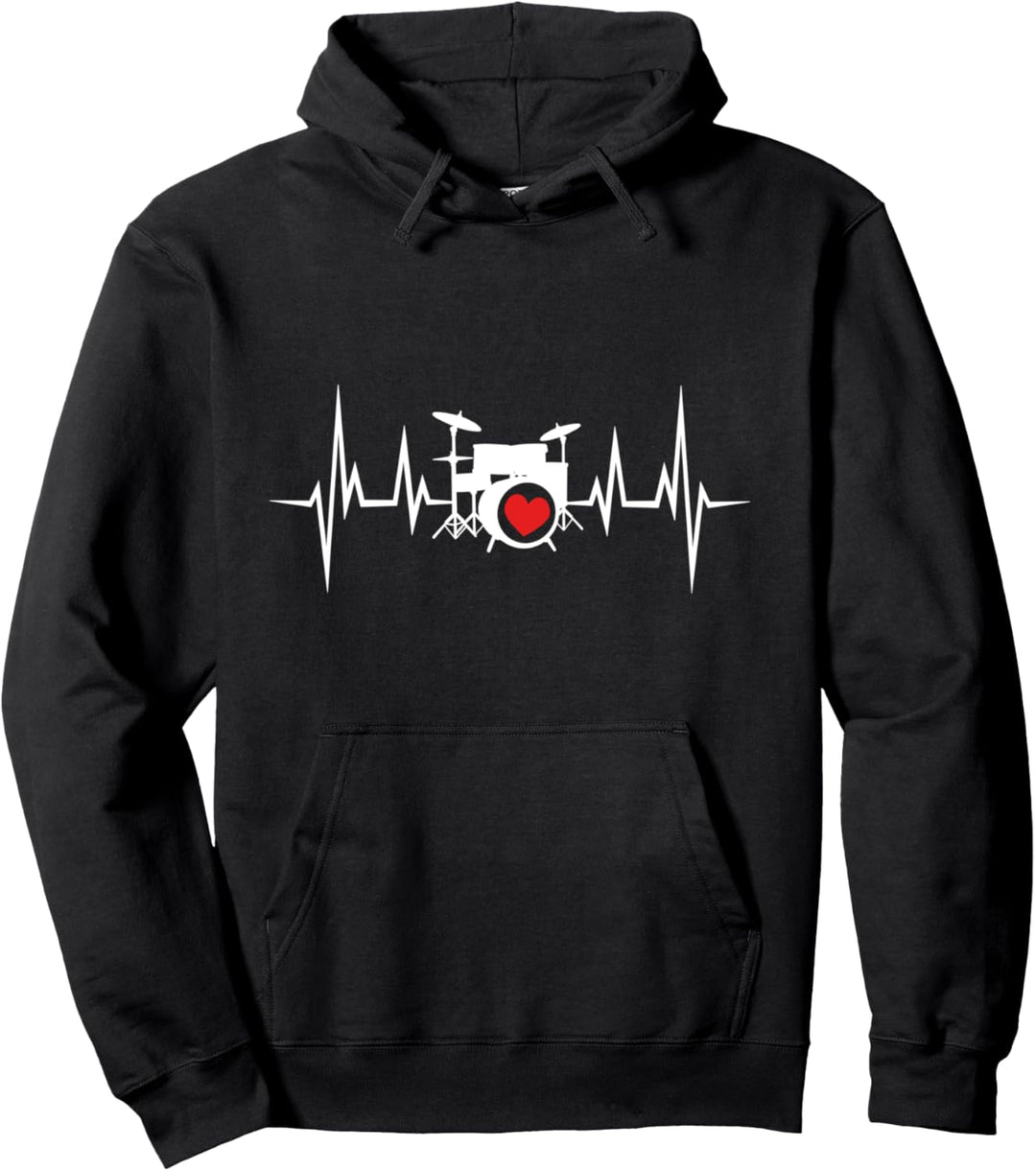 Drummer Heartbeat Geschenk-Schlagzeug Pullover Hoodie