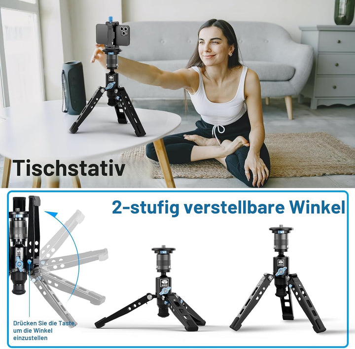 SIRUI SVM-165 Einbeinstativ Kohlefaser Kamera, 165cm Carbon monopod Rapid System Einstufige Höhenver