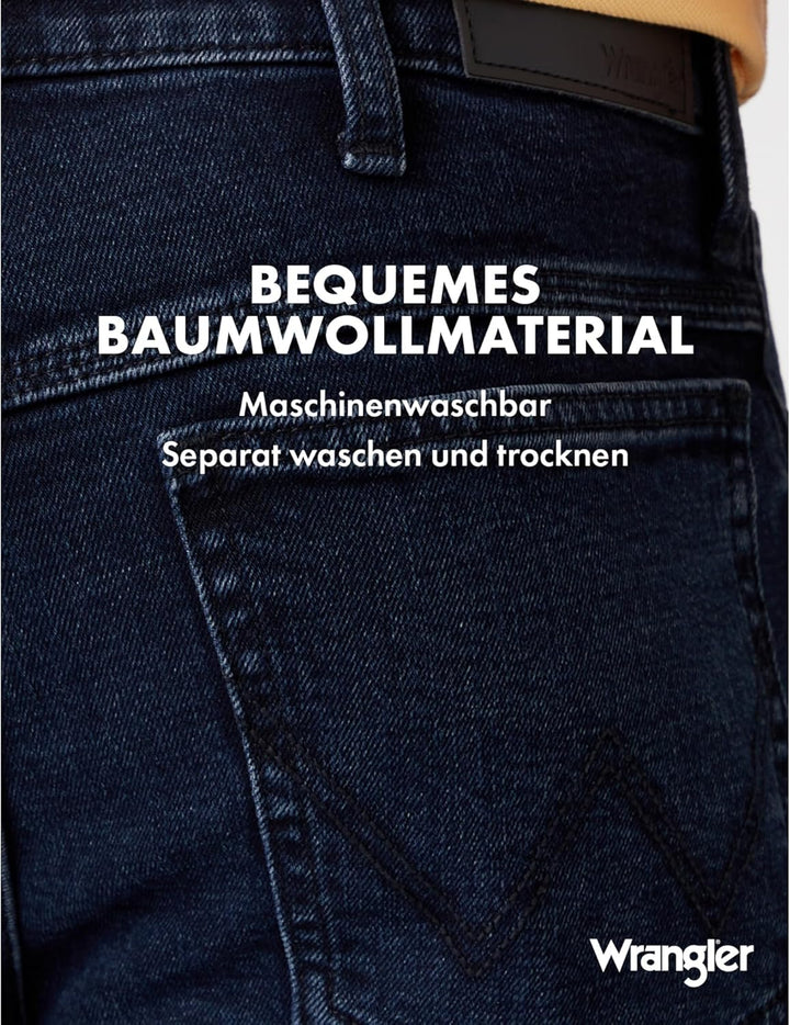 Wrangler Herren Jeans Straight - Mid Waist - Regular Fit - Blau Schwarz W30-W44 30W / 32L Blue Black