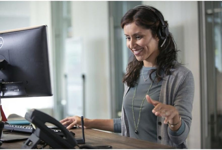 Plantronics - Voyager Focus UC (Poly) - Bluetooth Dual-Ear (Stereo) Headset mit Boom Mic -USB-A Acti
