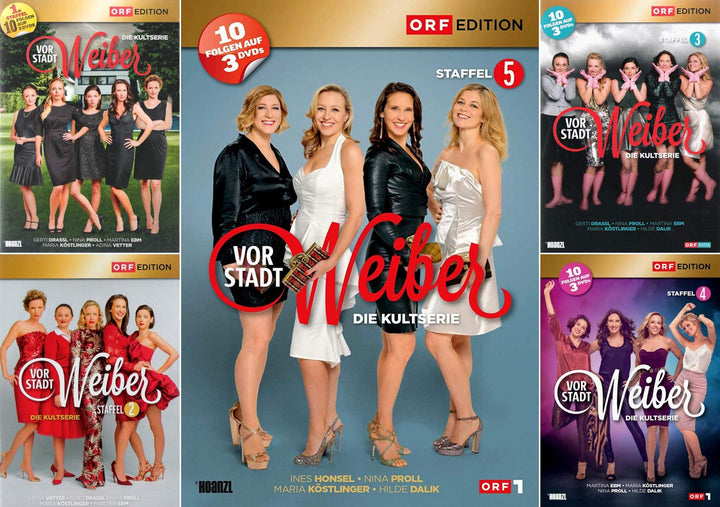 Vorstadtweiber - Die komplette 1. - 5. Staffel (Österreich Version) [5-Boxen / 15-Disc], DVD