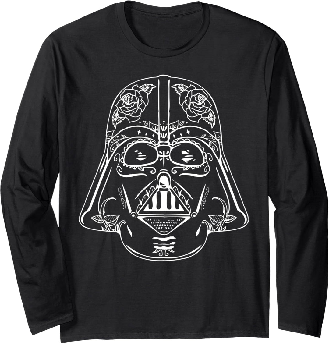 Star Wars Darth Vader Simple Flower Helmet Langarmshirt