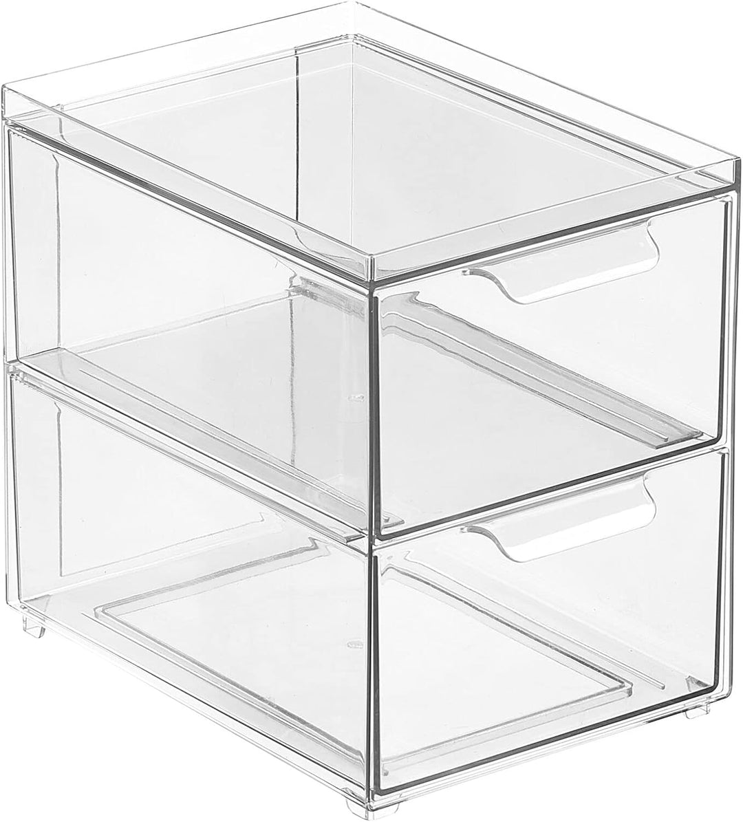 mDesign Aufbewahrungsbox mit Schublade – stabile Schubladenbox aus Kunststoff zur Schuhaufbewahrung