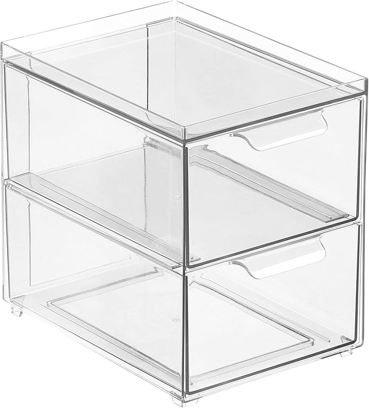 mDesign Aufbewahrungsbox mit Schublade – stabile Schubladenbox aus Kunststoff zur Schuhaufbewahrung