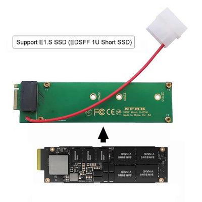 ChenYang CY EDSFF 1U Short SSD E1.S Ruler GEN-Z auf M.2 NVMe NGFF M-Key 4X Host Carrier Adapter mit