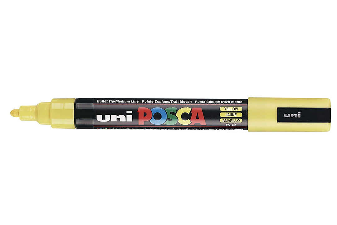 uni Posca PC5M Marker Yellow 9002105 [Pack 12]