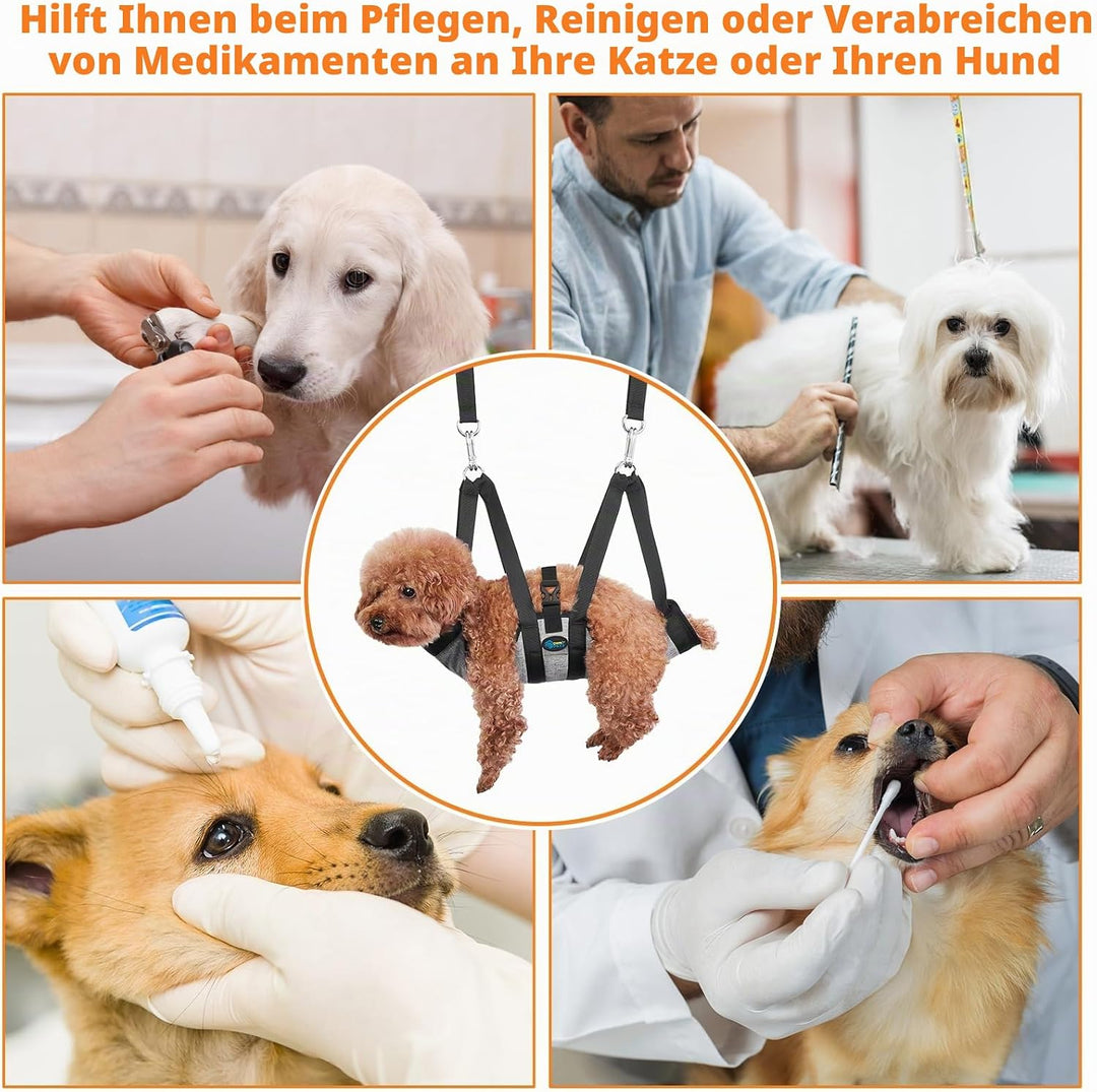 Ownpets Hundepflege Hängematte, Hängematten Geschirr mit 4 Haken, für Baden Waschen Pflegen und Nage