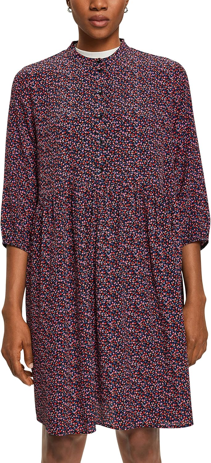 ESPRIT Damen 993ee1e307 Kleid, Schwarz