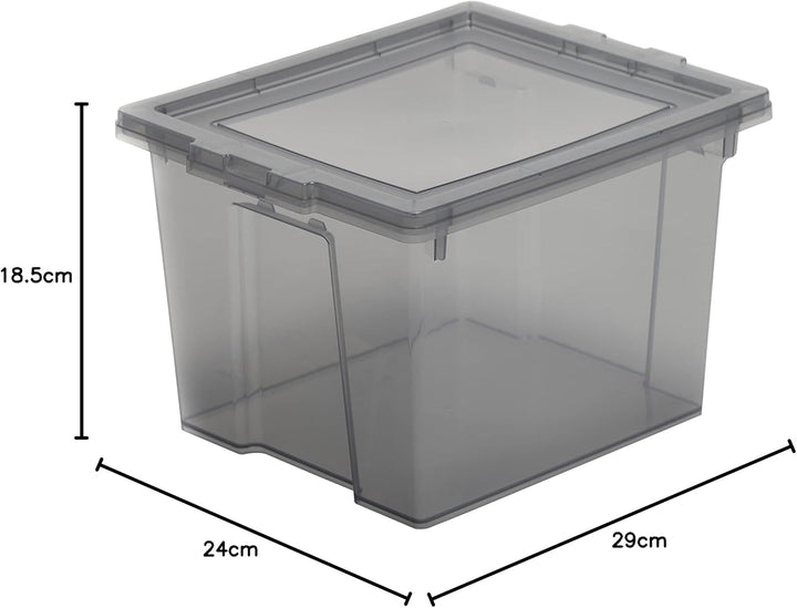 Iris Ohyama, Aufbewahrungsbox aus Kunststoff, 10-Liter-Büro-Aufbewahrungsbox, 8er-Set, BPA-frei, DDU