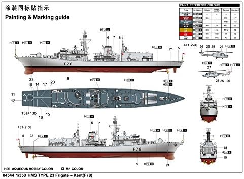 Trumpeter 04544 Modellbausatz HMS TYPE 23 Frigate - Kent (F78)