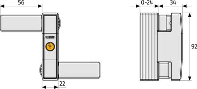 ABUS 85011 2530 W gl. AL0125 Fensterschloss Weiss gleichschliessend AL0125, Weiss gleichschliessend