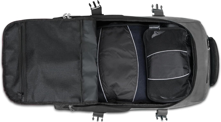 normani Reisetasche mit Rucksackfunktion - Reisetrolley und Rucksack in Einem mit 5 passenden Kleide