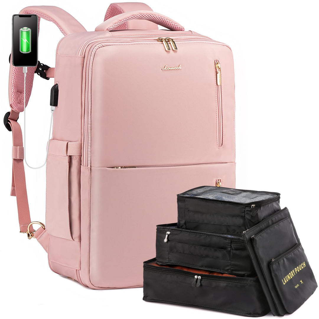 LOVEVOOK Reiserucksack Damen, Handgepäck Rucksack 55x40x20, Rucksack Damen gross mit Schuhfach & Nas