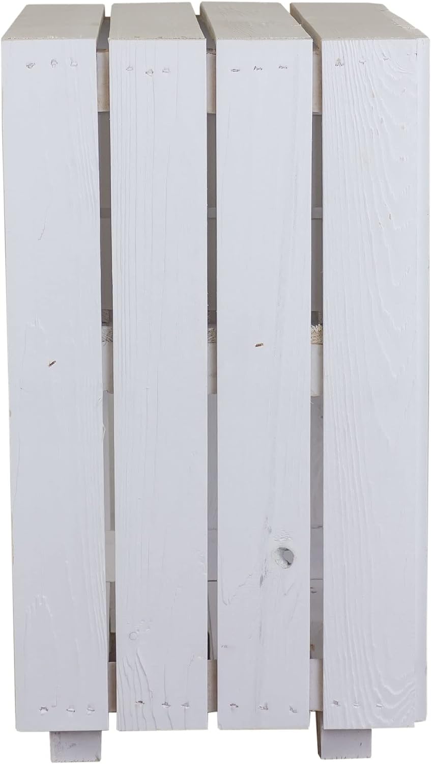 Kistenkolli Altes Land Nachttisch Abstetlltisch weiss/Natur/geflammt Masse ca 30x40x55cm Regalkiste