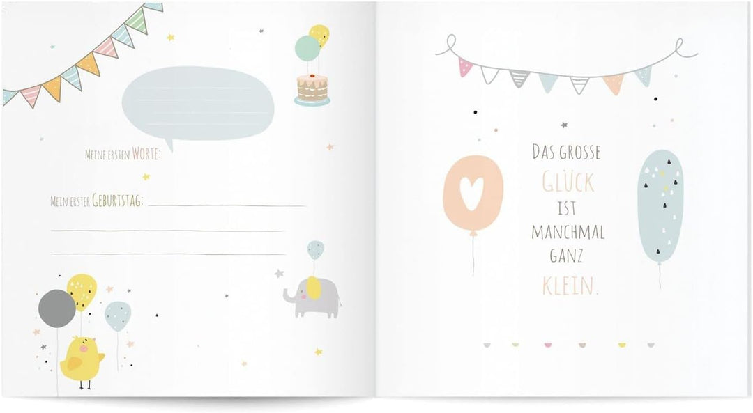 goldbuch 15 469 Babyalbum Animal Parade, Babybuch 30 x 31 x 4 cm, Fotoalbum mit 58 weissen Blankosei